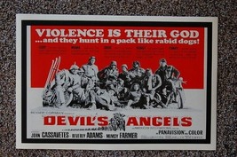 &#39; Violence is there God&#39;  Devil&#39;s Angels Lobby Card Movie 12 x 18 - £12.58 GBP