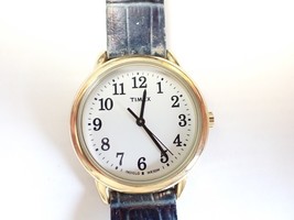 TIMEX CR1216CELL Quartz Indiglo Leather Women&#39;s Wristwatch - $14.85