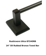 Rusticware Utica 24&quot; Oil-rubbed Bronze Wall Mount Single Towel Bar 8724O... - $39.59