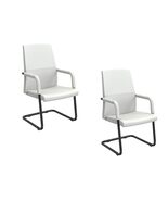 LeisureMod Evander Series Mid-Century Modern Faux Leather Office Chair w... - $457.66