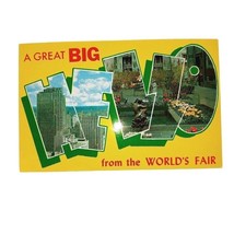 Big Hello World&#39;s Fair Rockefeller Center New York Postcard Vintage Unpo... - £3.12 GBP