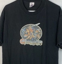 Vintage Thundercats T Shirt Cartoon Promo Tee Men’s Large Black 90s - £31.62 GBP