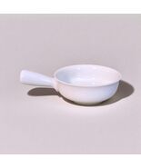 Crate &amp; Barrel White Porcelain Au Gratin Dish Set 3 Handled Round 6.5” O... - $21.78