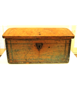 Antique 19th Century Early American Wood Storage Trunk Blanket Chest - €427,04 EUR