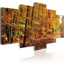Tiptophomedecor Stretched Canvas Landscape Art - An Alley Among Colorful Leaves  - £70.81 GBP+