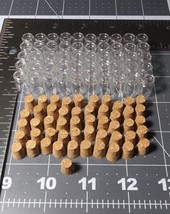 Mini Tiny Clear Glass Jars Bottles Cork Stopers 18mm x 10mm (50 Pack) - $21.92 CAD