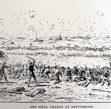 The Final Charge Gettysburg Civil War Scene 1882 Victorian Military Art ... - $373.29 MXN