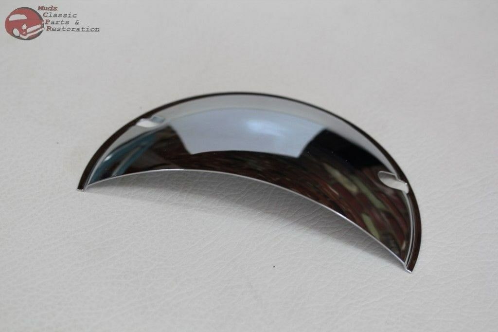 5&quot; Half Moon Headlight Lamp Chrome Trim Cover Chopper Bobber Custom Moto... - $11.08