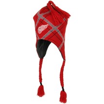 Old Time Hockey Detroit Red Wings Alpine NHL Hockey Knit Tassel Ear Flap Hat - £14.93 GBP
