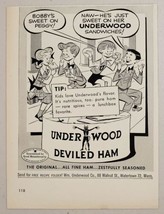 1952 Print Ad Underwood Deviled Ham Teenagers Flirt Cartoon Watertown,MA - £8.54 GBP