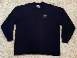 Vtg San Francisco 49ers Sweatshirt XXL Lee Sport Black Pullover Football 960A - £30.26 GBP