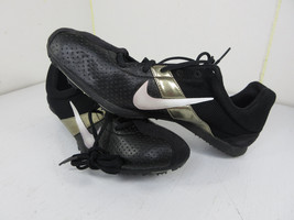 Nike Bowerman Running Track Cleats Shoes Removable Cleats Gold Black Siz... - $24.70