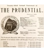 Prudential Life Insurance Company 1899 Advertisement Victorian Newark NJ... - $24.99