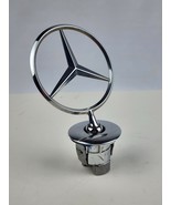 Mercedes Benz Hood Ornament Star Emblem Chrome Slant w/ spring assembly ... - £21.79 GBP