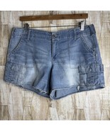 Vintage 90s Y2K Faded Glory Size 14 Light Wash High Rise Denim Shorts - $27.15 CAD