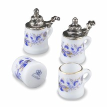 German Beer Stein &amp; Mug Set 1.806/5 Reutter Dollhouse Miniature - £23.77 GBP