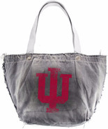 New INDIANA HOOSIERS Vintage Denim Style TOTE Hand Bag NCAA Sports NWT F... - $22.27