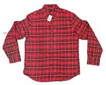 J Crew  Men&#39;s Flannel Shirt Size Large Classic Fit msrp $89.50 Red BU178... - $24.70
