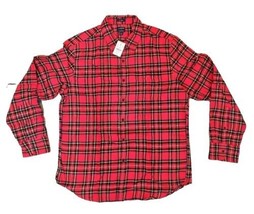 J Crew  Men&#39;s Flannel Shirt Size Large Classic Fit msrp $89.50 Red BU178... - £19.29 GBP
