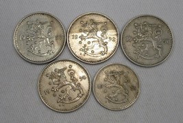 Lot of 5 Vintage Finland Foreign Currency Coins 1929-1938 AG216 - $34.76