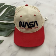 Nasa Johnson Space Center Vintage Snap Back Hat New White Red One Size Dad - $489.80 MXN