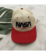Nasa Johnson Space Center Vintage Snap Back Hat New White Red One Size Dad - $25.73