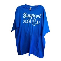 Support Colon Cancer Tee Shirt  Royal Blue 2XL Gildan Heavy Cotton Unisex - £22.15 GBP