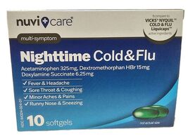 Lot Of 4 ColdFluRelief Multi-SymptomNiteTime LiquidCapsules 10Softgels - $24.74