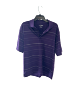 Grand Slam Mens Purple Striped Polo Golf Shirt Size Large - $20.29 CAD