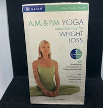 GAIAM Mind Body Health AM &amp; PM Yoga Conditioning for Weight Loss VHS  - £11.17 GBP