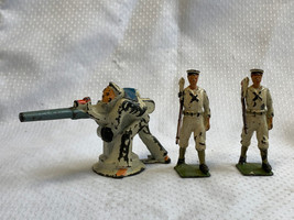 Vtg Lead Figure Lot Manoil &amp; Britains Ltd. Figurines Soldiers Military G... - £23.87 GBP