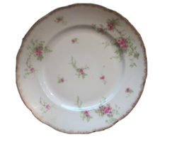 Vintage J. Pouyat Limoges Rose Decorated Large Platter Round 11 1/4&quot; France - £36.92 GBP
