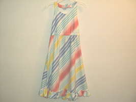 Gymboree Girls Size 4 Tropical Breeze Rainbow Striped Halter Dress Midi - £9.63 GBP