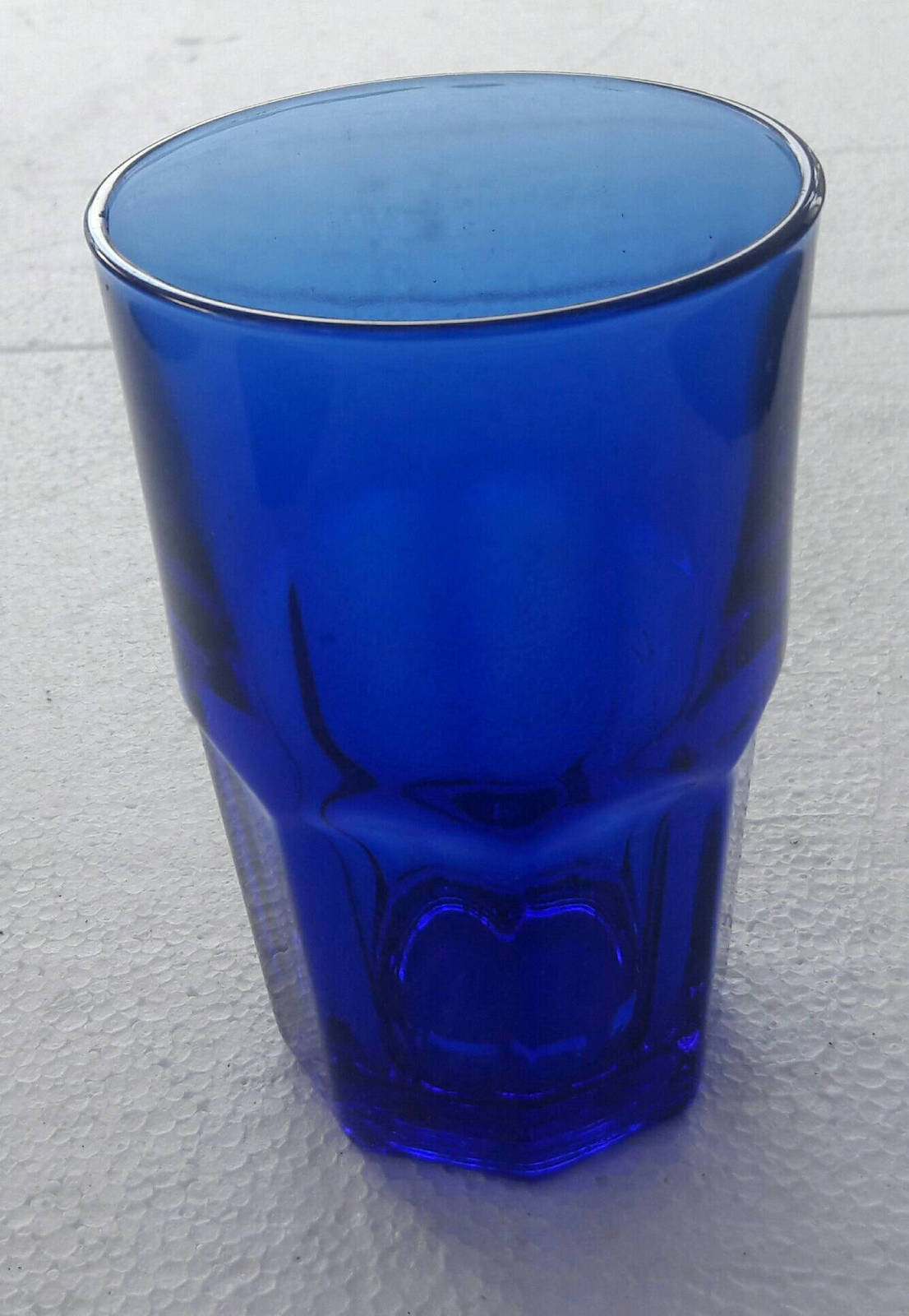 Crisa Cobalt Blue Collectible Large Solid Glass Tumbler Cooler - $14.99
