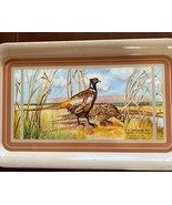 1960&#39;s Metal Serving Tray w Pheasants 18x11&quot; F P Williams Co Glasgow KY USA - €14,45 EUR