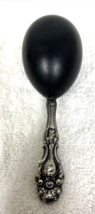 Antique Sterling Handle Ebony Wood Sewing Darner Egg Floral and Bead Design - $1,434.92 MXN