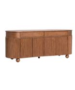 interoknack French Mid-Century Curved Fluted Solid Wood Sideboard  Prem... - $46,193.17 MXN