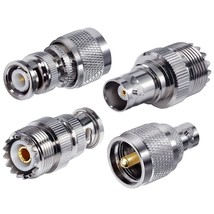 4Pcs Pl259 So239 To Bnc Adapter Coax Cable Connector, Bnc To Uhf Adapter... - $15.99