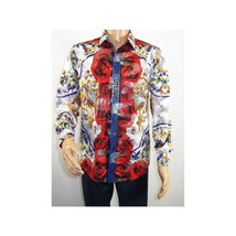 Men's Sports Shirt By Barocco Fashion Printed Long Sleeves Soft Feel EFS78 Multi image 8