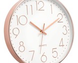 Modern Wall Clock 12 Inch Non-Ticking Silent Battery Operated Round Quar... - £22.69 GBP