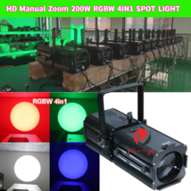 200W Studio RGBW HD Manual Zoom Spot Theater Stage Ellipsoidal LED Profi... - $470.41