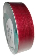 1.5 inch x 50 Yards Premium Holiday Wired Edge Ribbon, Red &amp; Red Foil Weave - £15.87 GBP