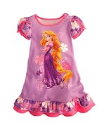 Disney Princess Tangled Rapunzel Purple Floral Nightgown, Gown - $644.35 MXN