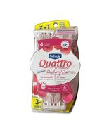 Schick Quattro For Women Raspberry Rain Disposable Razors 4 Pack Diamond... - $183.42 MXN
