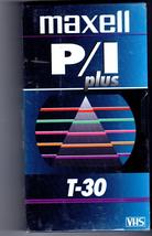 VHS Maxell P/I Plus T-30 VHS Blank Video Tape - $7.50