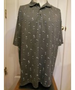 HAGGAR Mens  XXL Polo Golf Shirt with Hawaiian Beauties Aloha 100% Polly... - $20.29 CAD