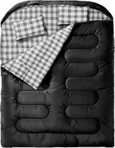 Mereza Flannel Double Sleeping Bags For Adults, 2 Person Sleeping Bags For Mens - $103.96