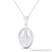 Holy Mother Mary Miraculous Medal Marian Cross .925 Sterling Silver 29mm... - $497.93 MXN+