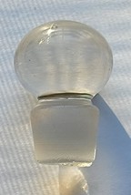 Vintage Clear Round Crystal or Glass Bottle Replacement Stopper Top ONLY #33 - £8.58 GBP