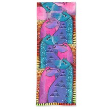 Laurel Burch #LBS225 Colorful Mares 53&quot; X 11&quot; Modal &amp; Silk Artistic Scarf~ - £15.59 GBP